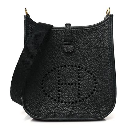 Hermes Taurillon Clemence Evelyne TPM Black 1 of 11