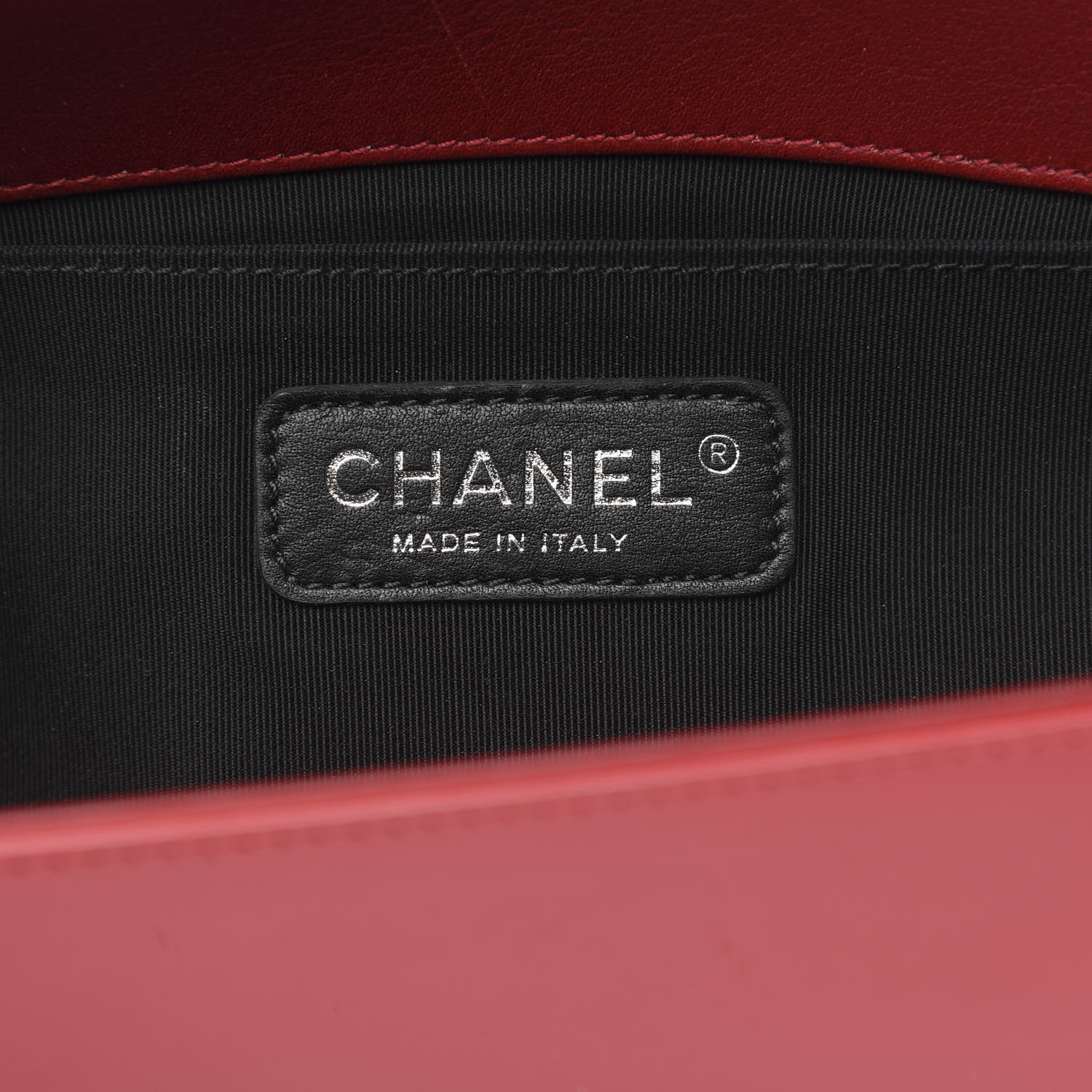 Chanel Patent Calfskin Quilted Medium Plexiglass Boy Flap Red 6 of 11