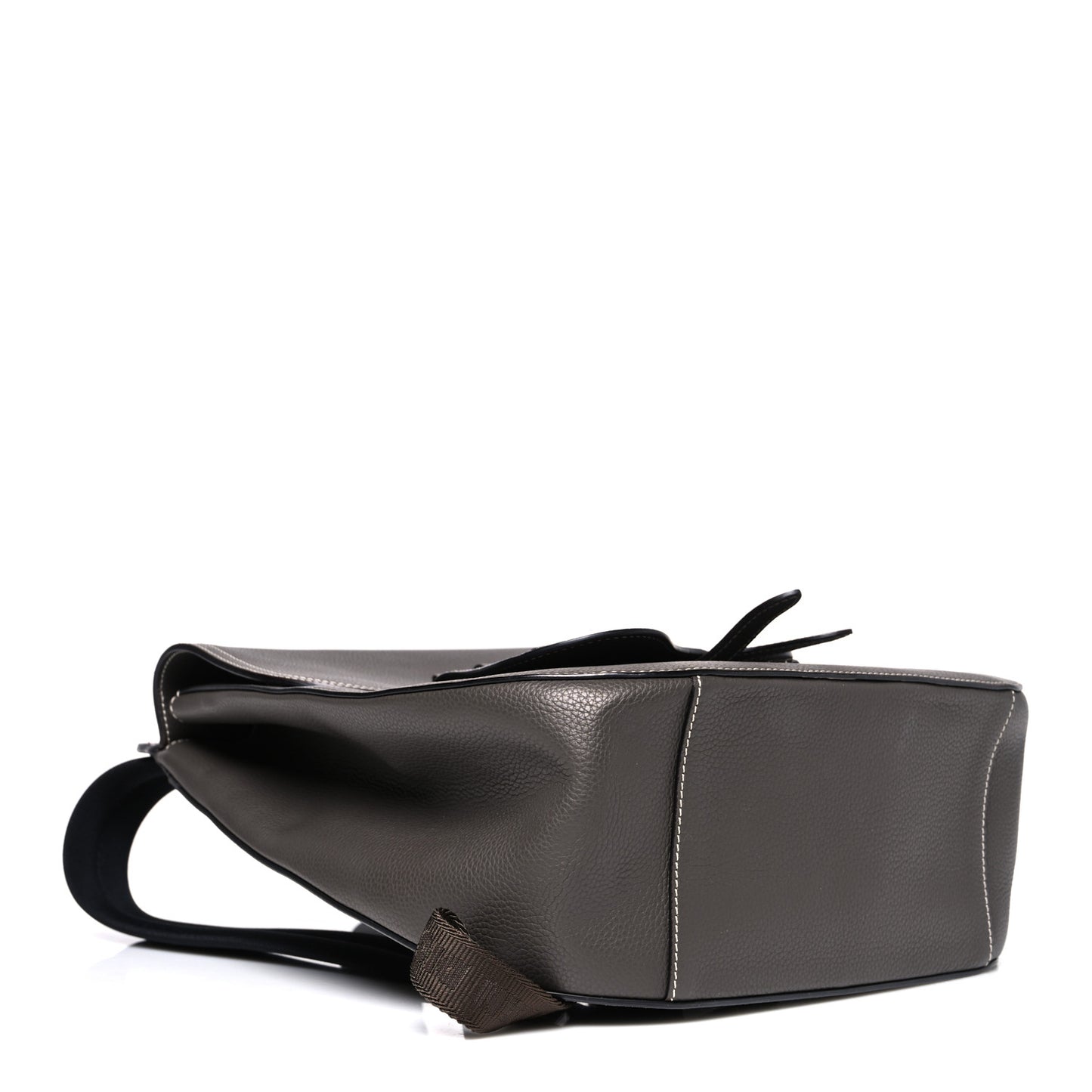Grained Calfskin Maxi Gallop Sling Bag Grey