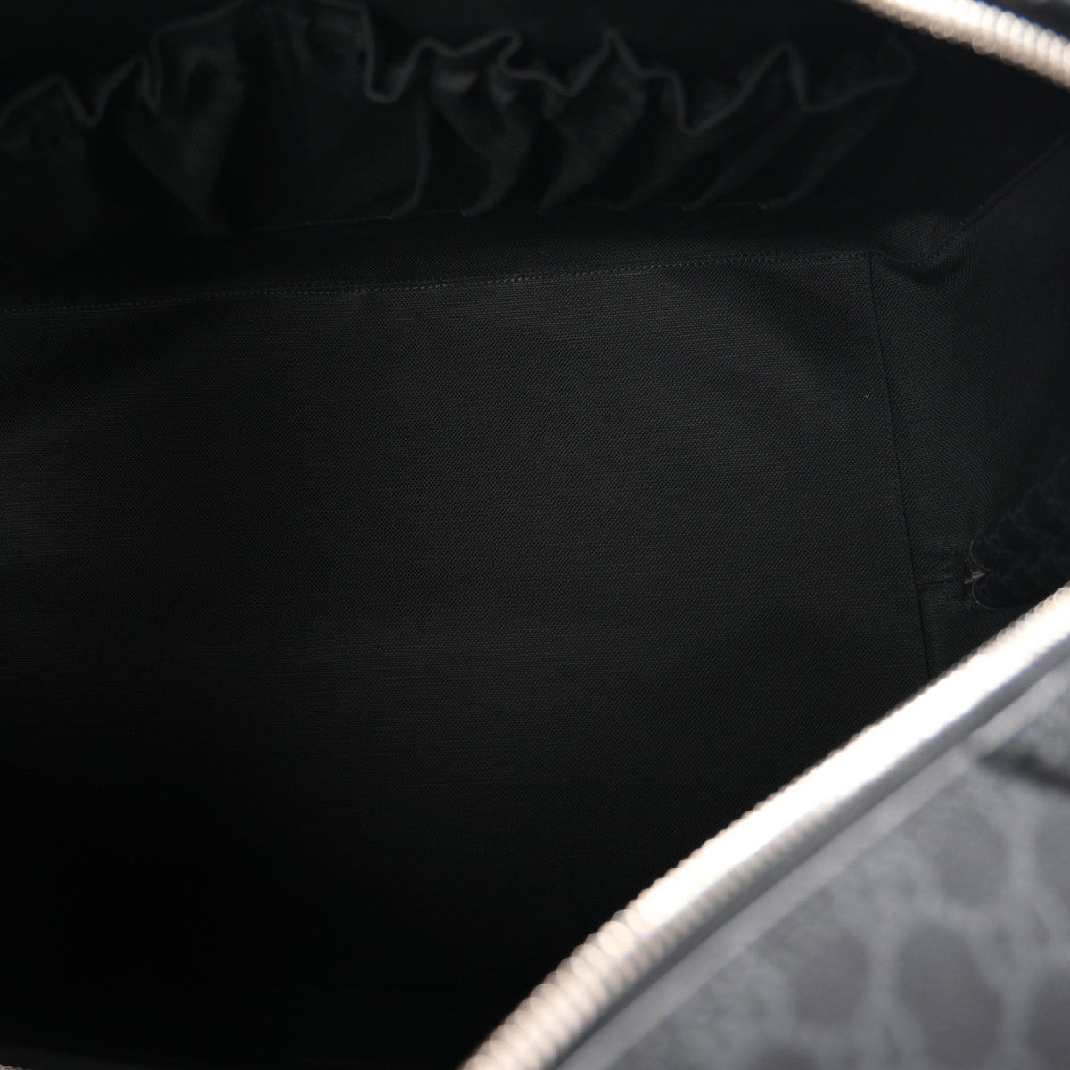 GG Supreme Monogram Azalea Calfskin Retro Interlocking G Large Duffle Bag Black Grey