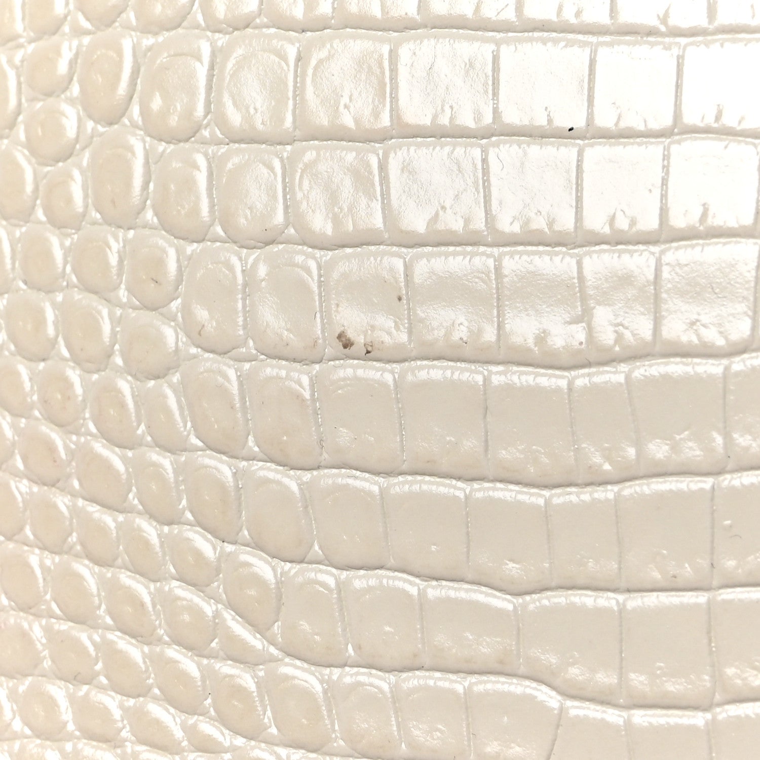 Saint Laurent Calfskin Crocodile Embossed Medium Classic Monogram Kate Tassel Satchel Crema Soft 9 of 9