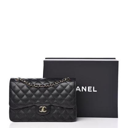 Chanel Caviar Quilted Jumbo Double Flap Black 10 of 10