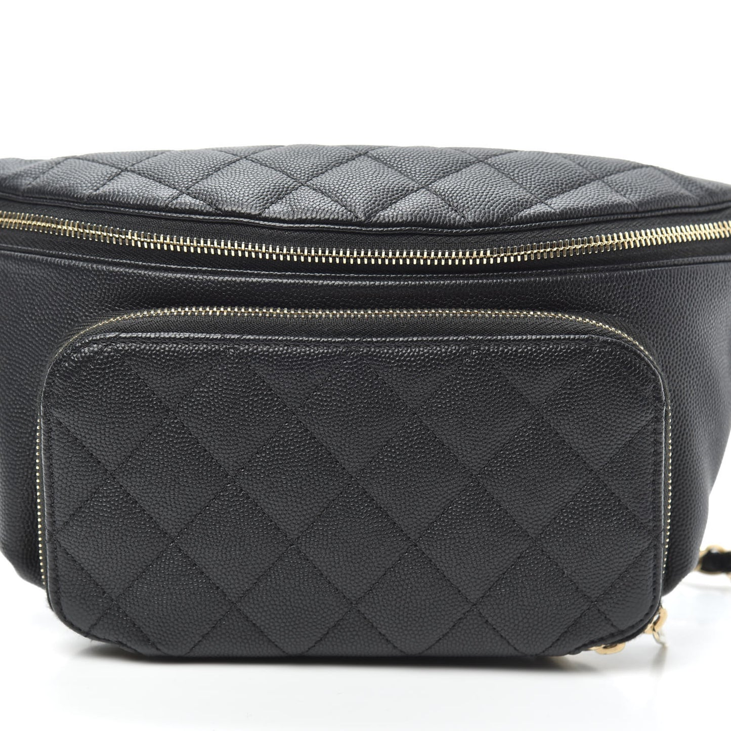 Caviar Quilted Business Affinity Waist Belt Bag Black