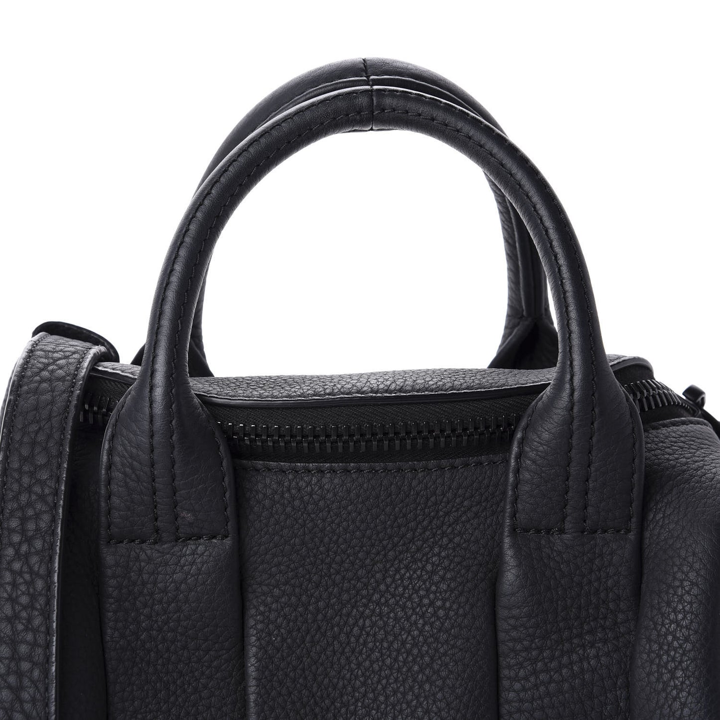 Pebbled Lambskin Rockie Black Matte Black Hardware
