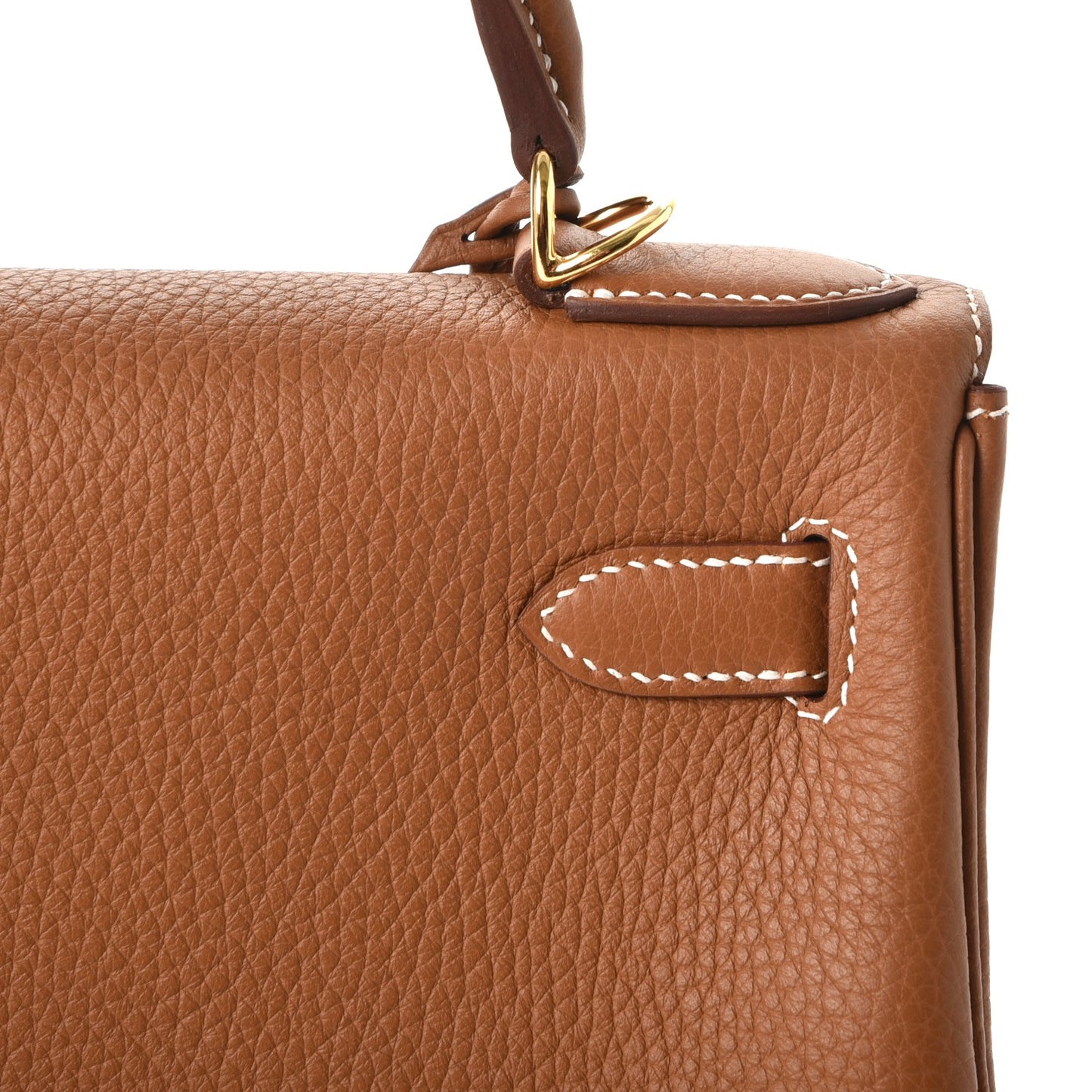 Taurillon Clemence Retourne Horseshoe Kelly 28 Gold