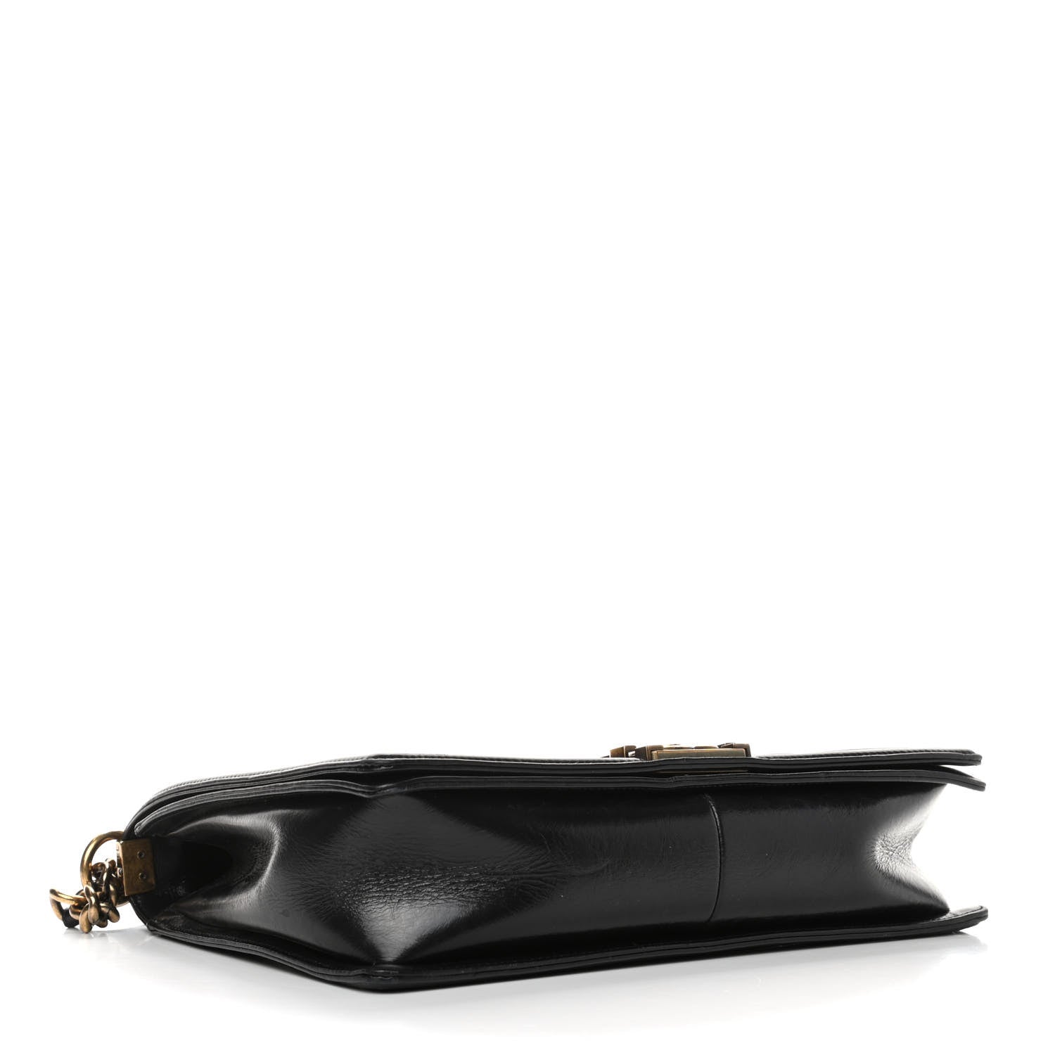Chanel Glazed Calfskin Quilted Large Boy Flap Black 3 of 4