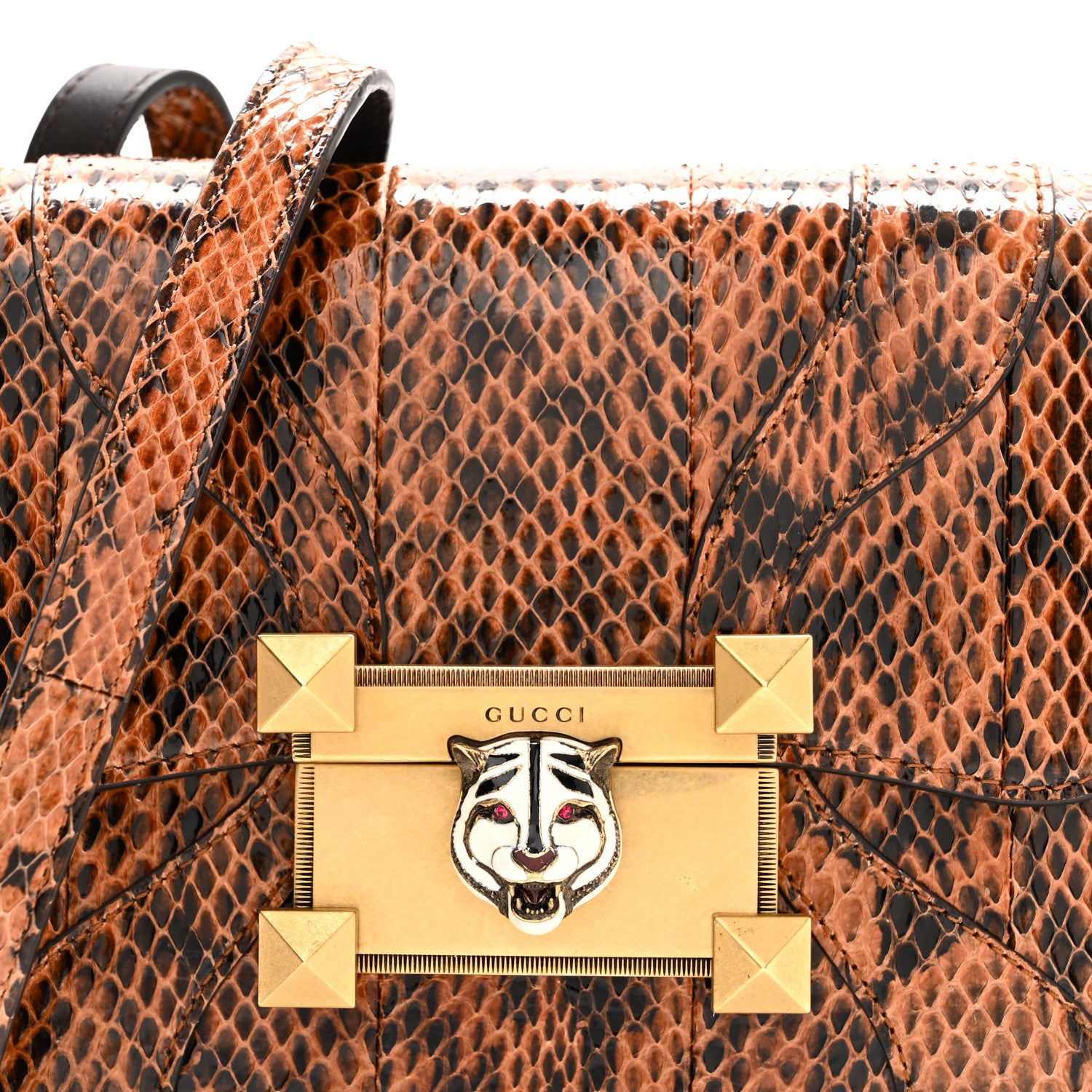 Gucci Elaphe Radiata Crystal Small Osiride Shoulder Bag Bright Cuir Ruby 8 of 10