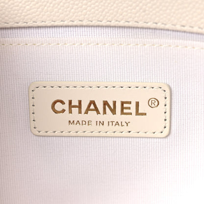 Chanel Caviar Quilted Medium Boy Flap Ivory 6 of 11