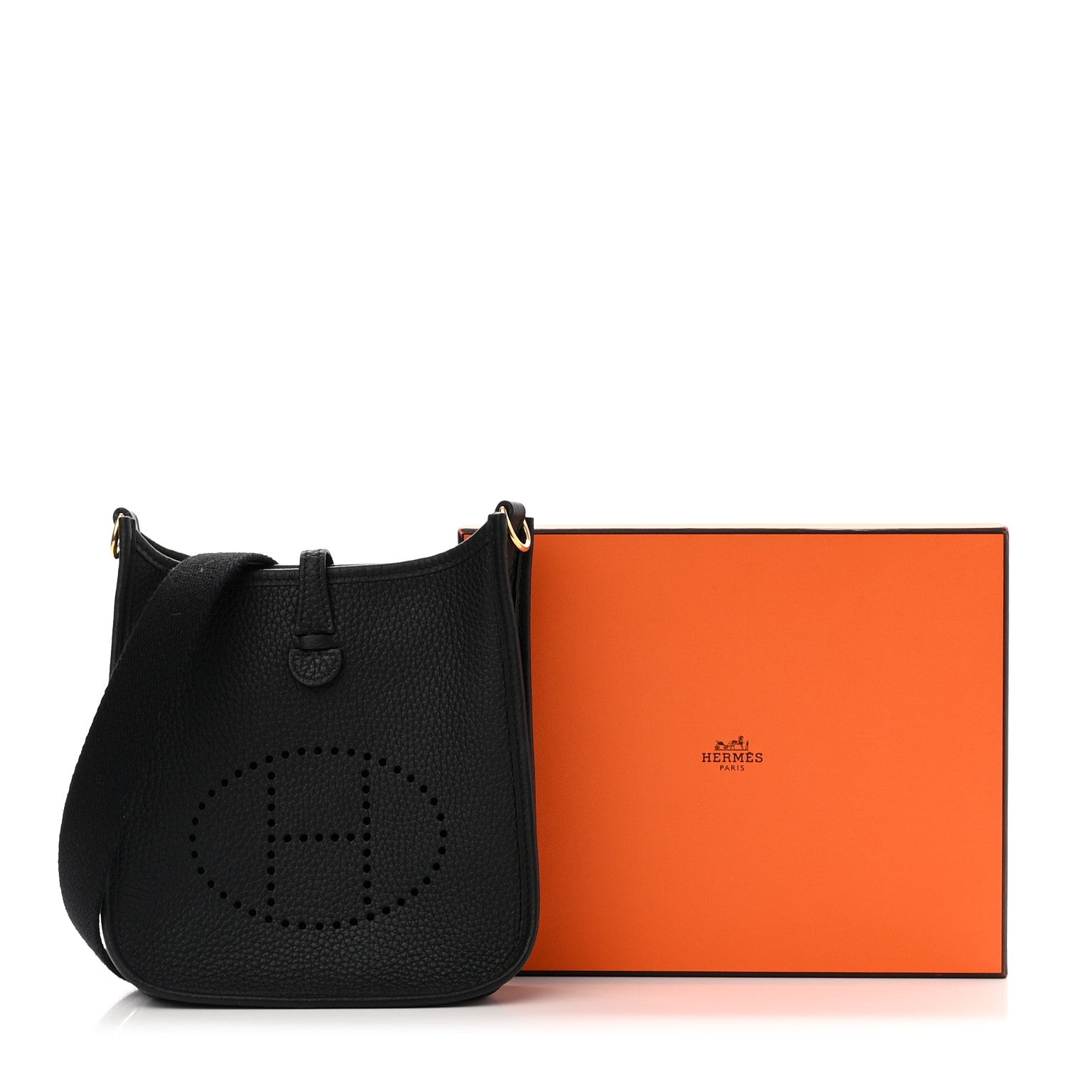 Hermes Taurillon Clemence Evelyne TPM Black 11 of 11