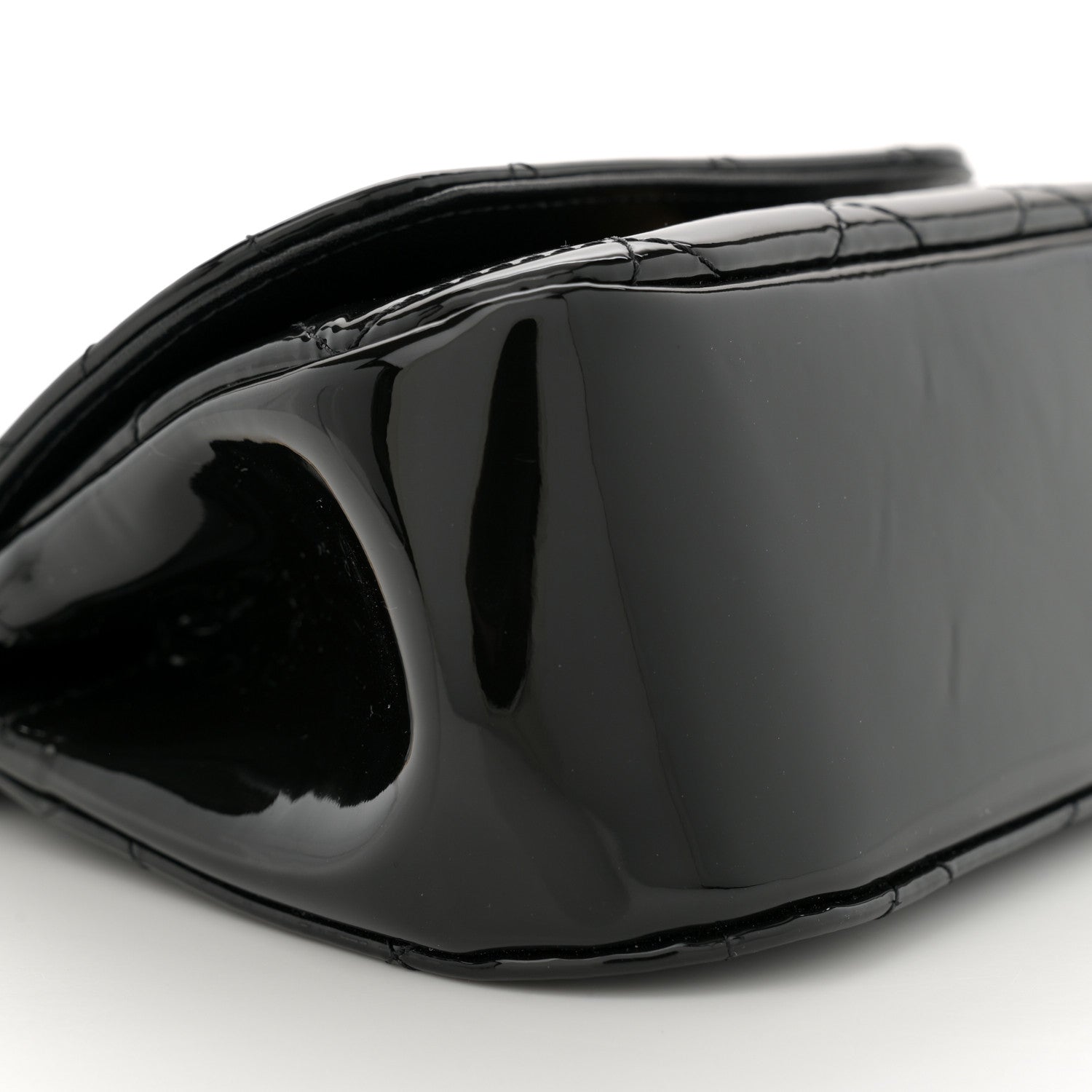 Chanel Patent Quilted Frame Clutch Flap With Chain Black 9 of 10