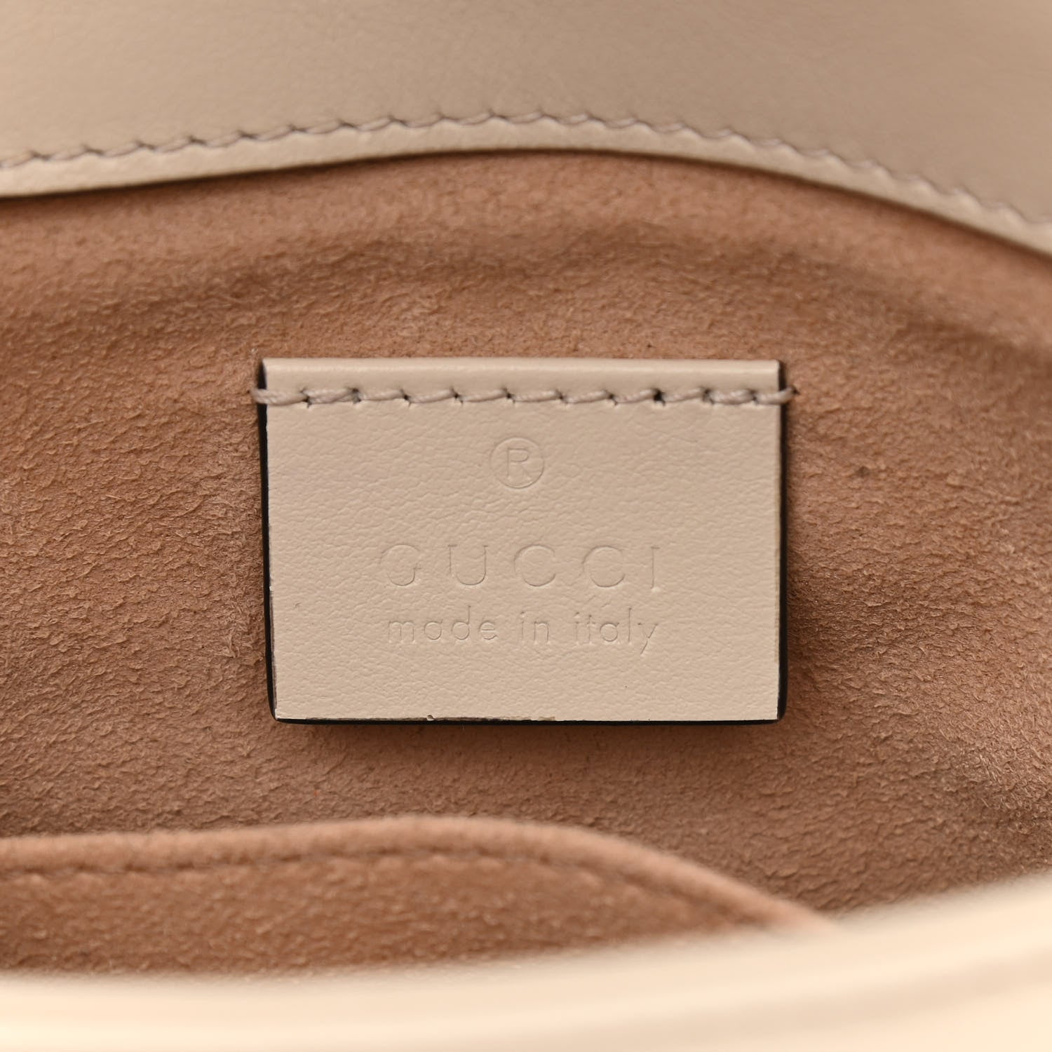 Gucci Calfskin Matelasse Mini GG Marmont Top Handle Shoulder Bag White 6 of 10