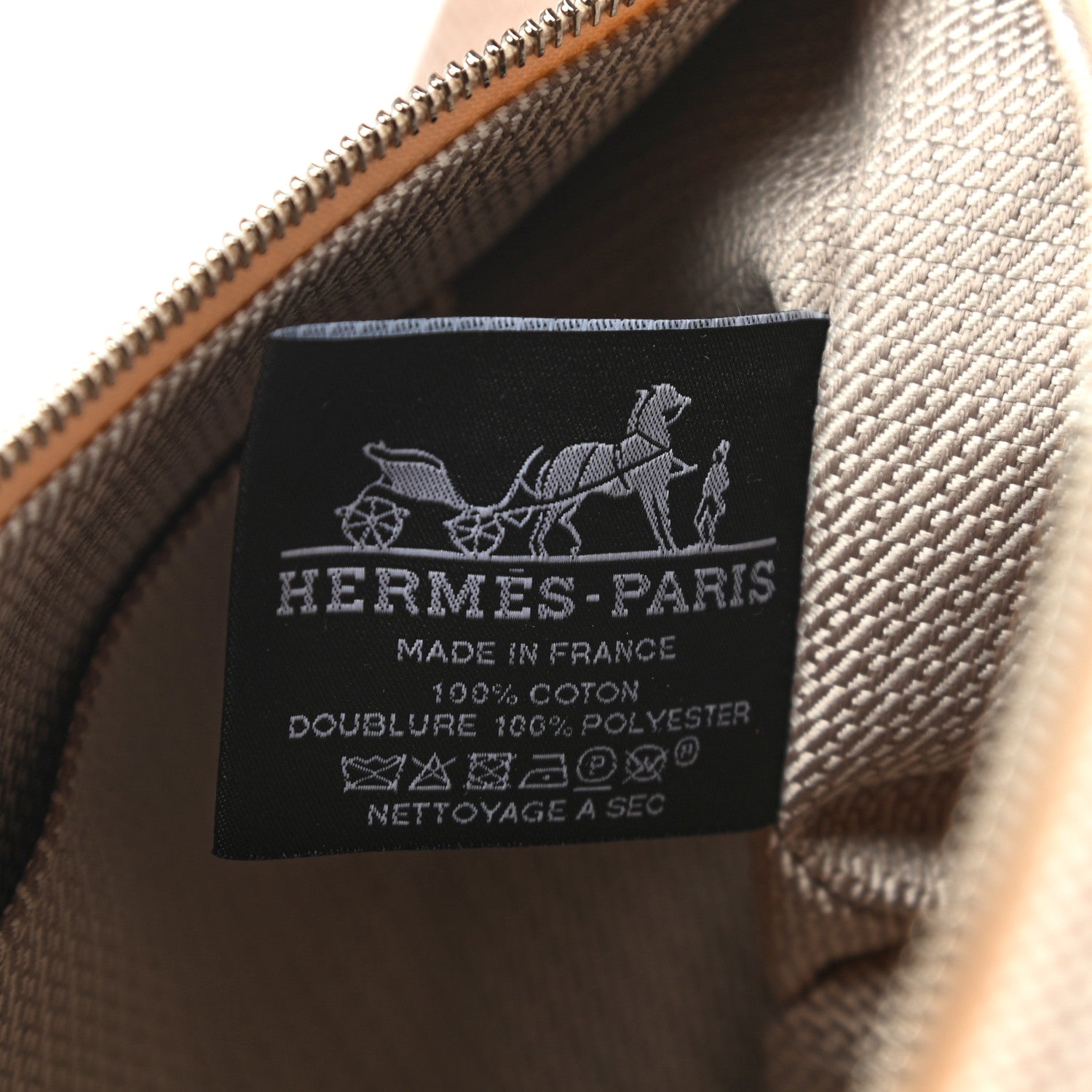 Hermes Canvas Small Bride-A-Brac Pouch Natural Orange 6 of 8