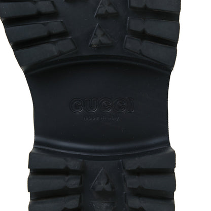 Gucci Rubber GG Monogram Perforated Elea Platform 55mm Lug Sole Sandals 38 Black 8 of 11