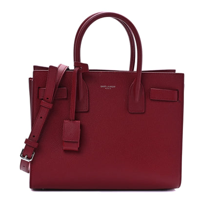 Saint Laurent Grained Calfskin Baby Sac De Jour Opyum Red 2 of 8