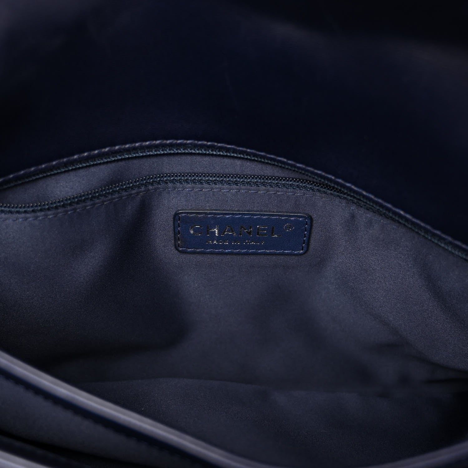 Chanel Patent Quilted 3 Jumbo Flap Navy 8 of 13