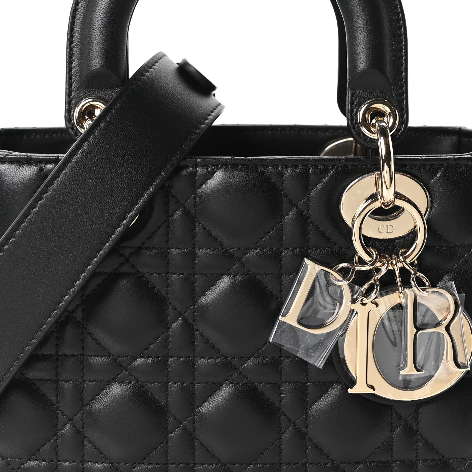 Christian Dior Lambskin Cannage Small My ABCDior Lady Dior Black 8 of 10
