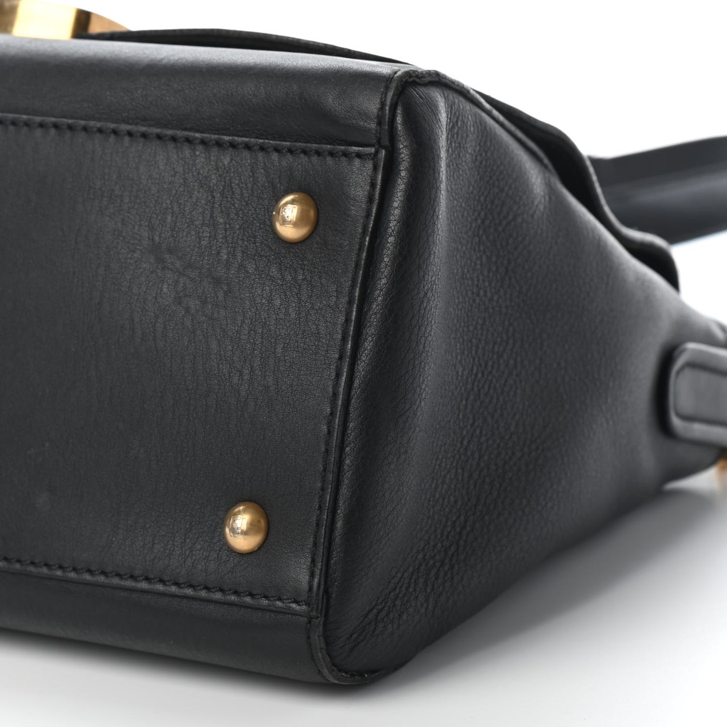 Vitello Dolce Marmol Anna Shoulder Bag Black
