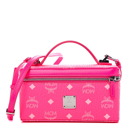 MCM Visetos Vanity Case Neon Pink 1 of 9