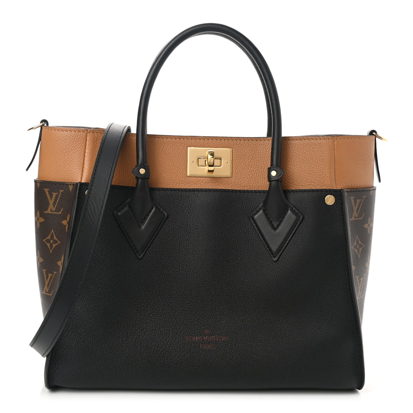 Calfskin Monogram On My Side Black