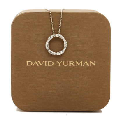 David Yurman Sterling Silver Diamond Petite Infinity Pendant Necklace 6 of 6