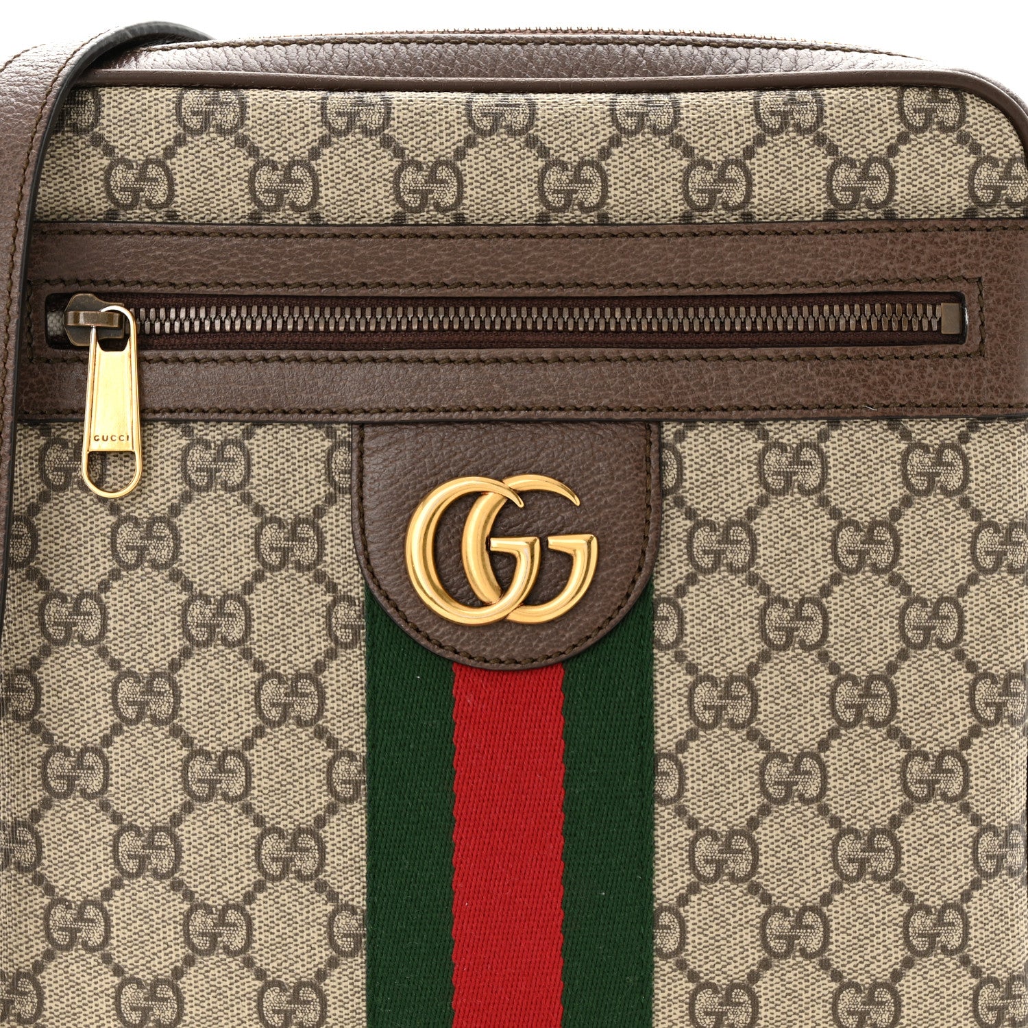 Gucci GG Supreme Monogram Web Small Ophidia Messenger Bag Brown 8 of 11