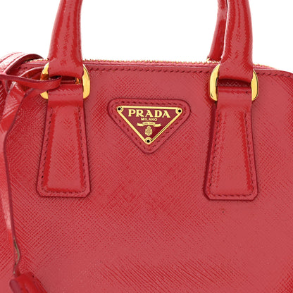 Prada Saffiano Lux Mini Promenade Tote Fuoco 7 of 15