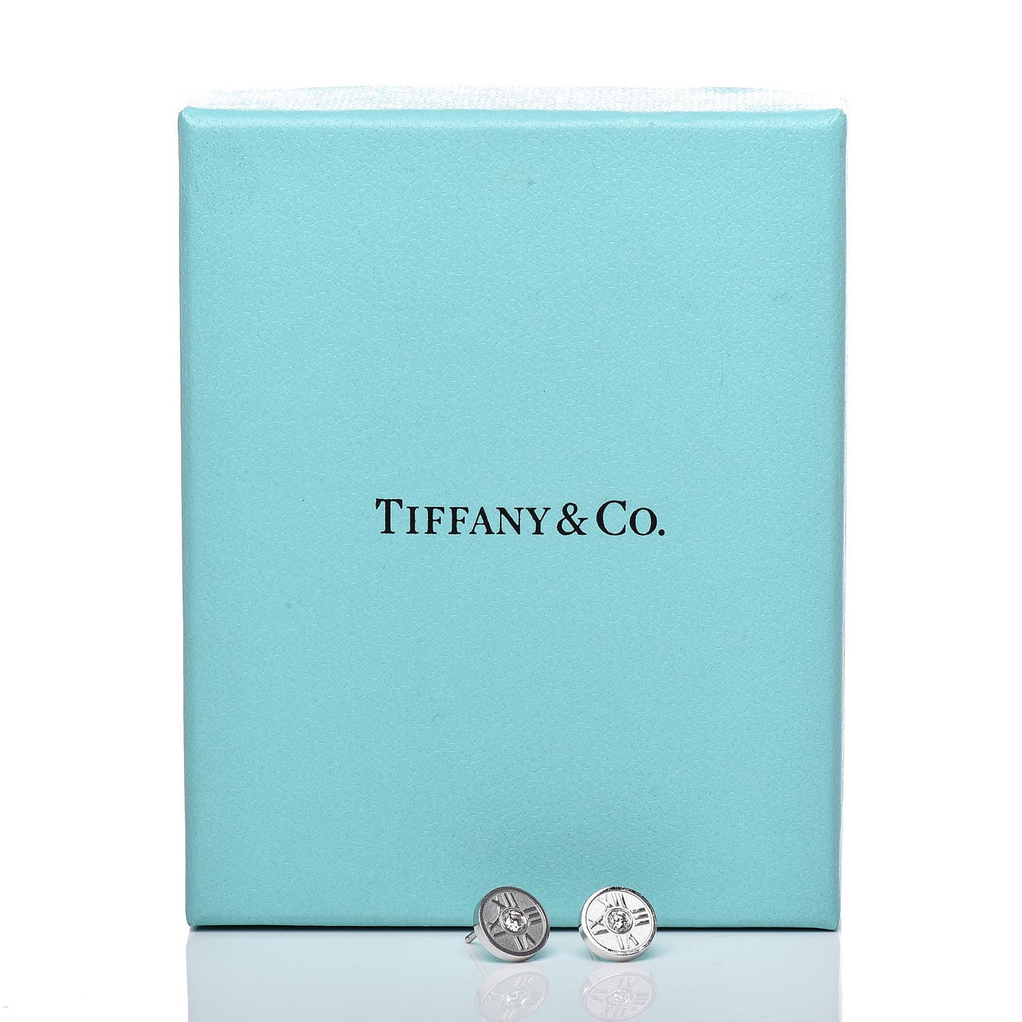 18K White Gold Diamond Atlas Stud Earrings