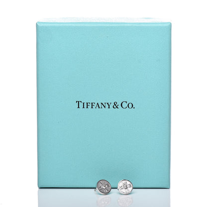 Tiffany 18K White Gold Diamond Atlas Stud Earrings 5 of 5