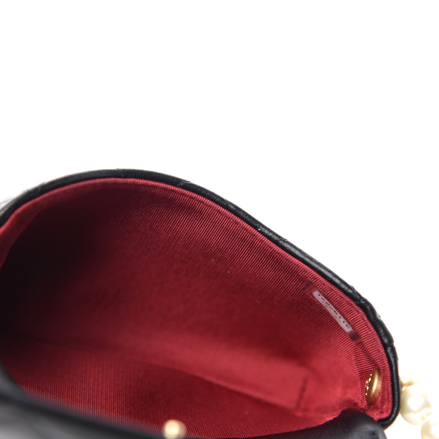 Chanel Calfskin Quilted About Pearls Card Holder Flap With Chain Black 5 of 12