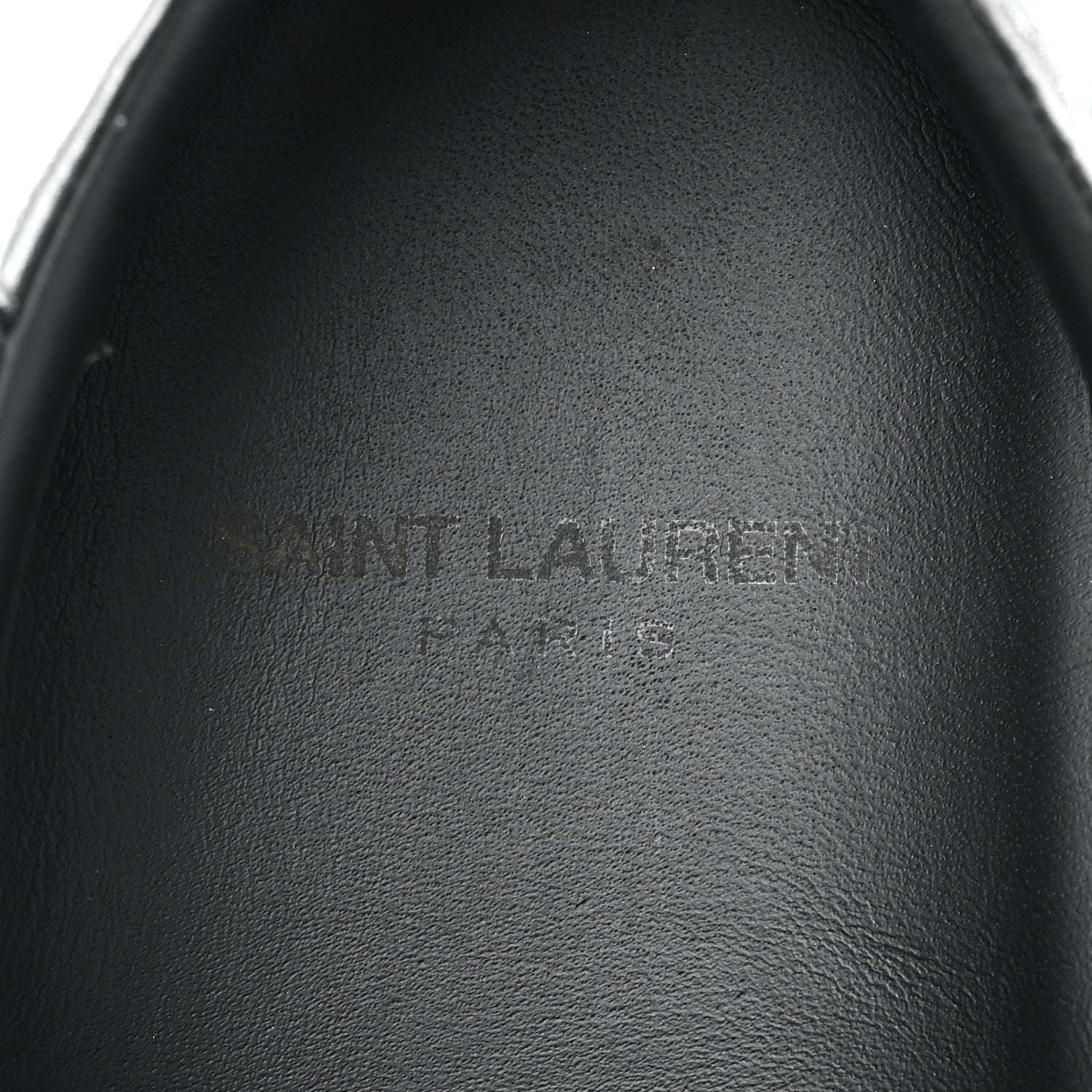Saint Laurent Metallic Calfskin Womens Court Classic Sneakers 38.5 Silver 8 of 13
