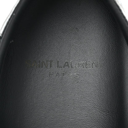 Saint Laurent Metallic Calfskin Womens Court Classic Sneakers 38.5 Silver 8 of 13