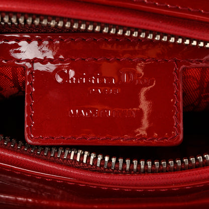 Christian Dior Patent Cannage Medium Lady Dior Red 6 of 10