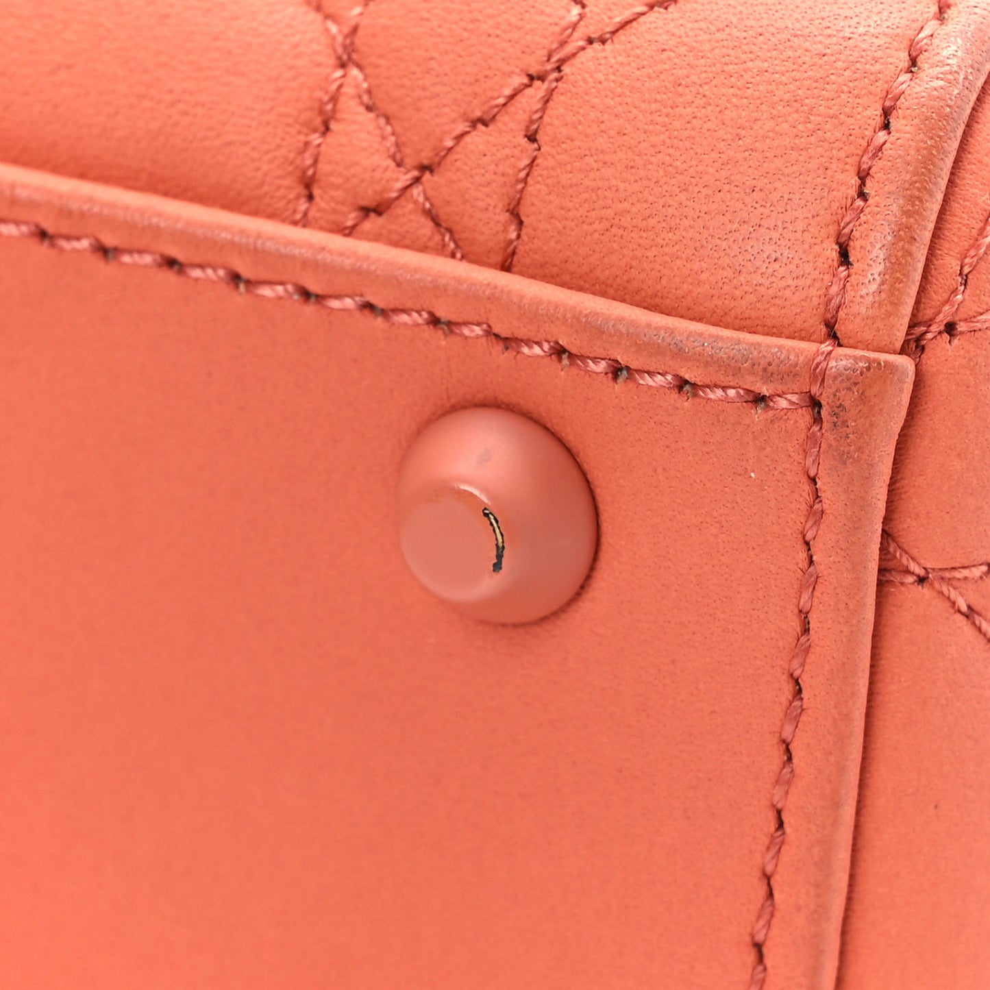 Ultra Matte Calfskin Cannage Mini Lady Dior Indian Red