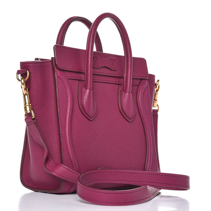 Celine Baby Grained Calfskin Nano Luggage Plum 3 of 7