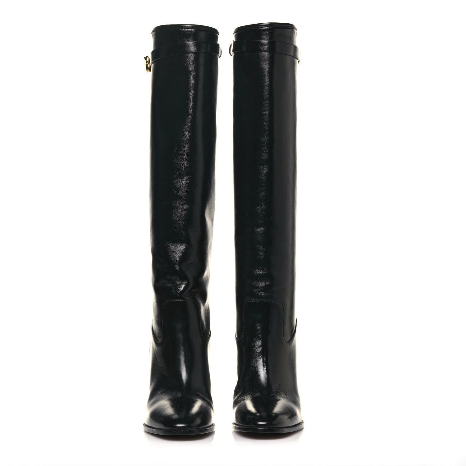 Christian Dior Calfskin Empreinte Tall Boots 39 Black 2 of 7