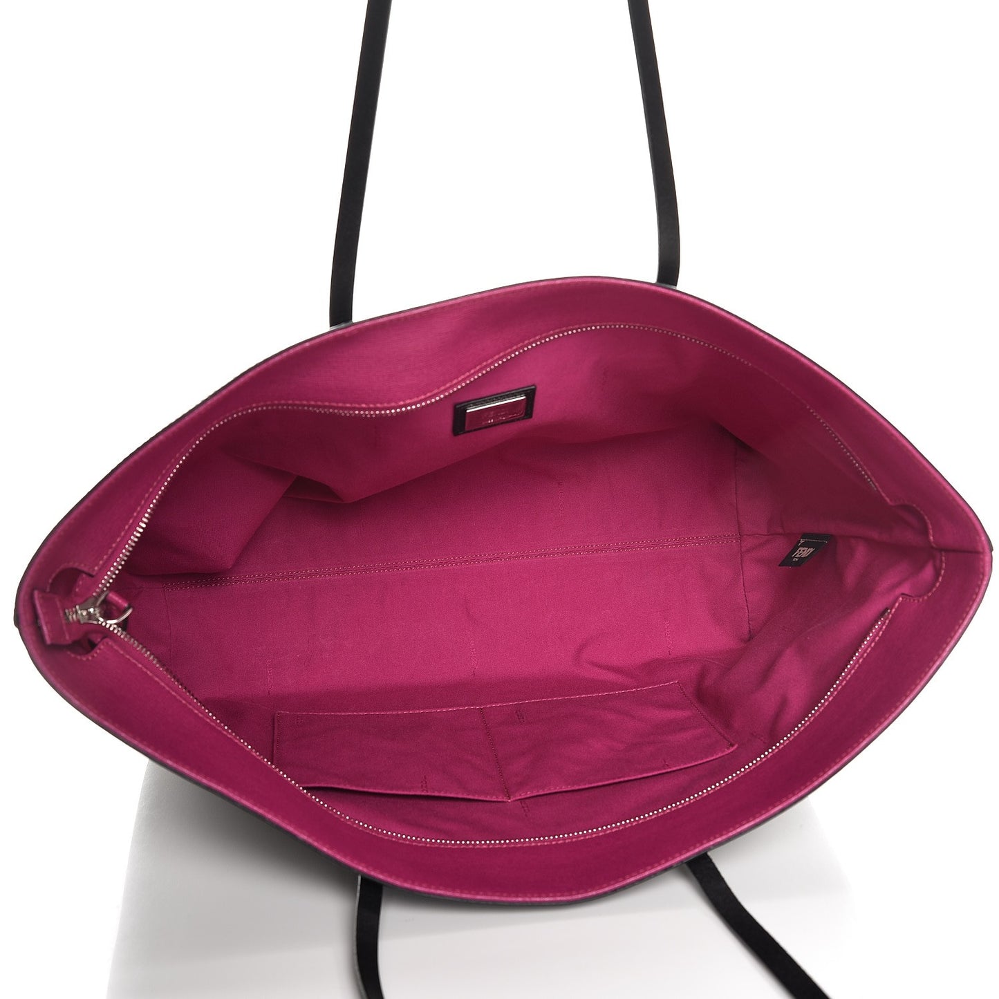 Vitello Elite Cuoio Monster Buggies Medium Roll Tote Carbone Black Multicolor Magenta
