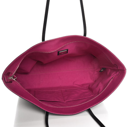 Fendi Vitello Elite Cuoio Monster Buggies Medium Roll Tote Carbone Black Multicolor Magenta 5 of 8