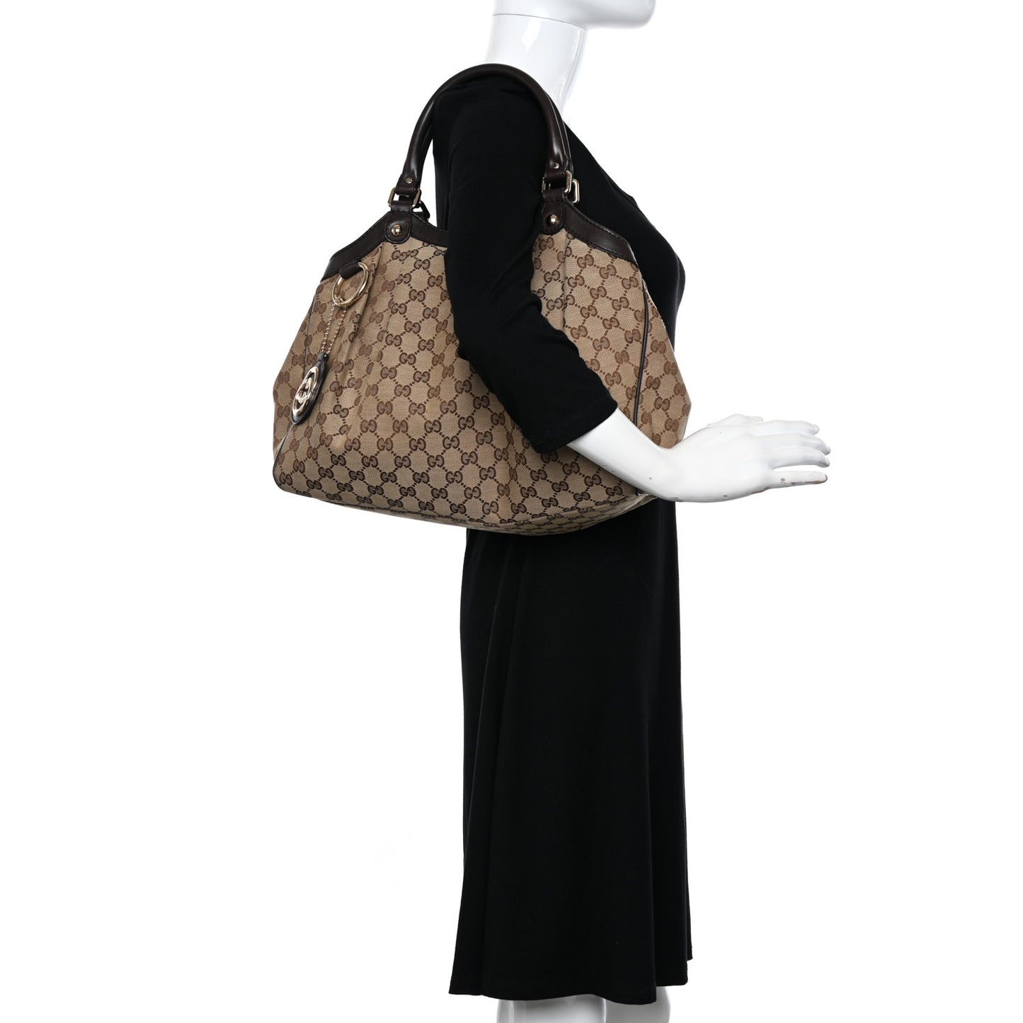 Monogram Medium Sukey Tote Dark Brown