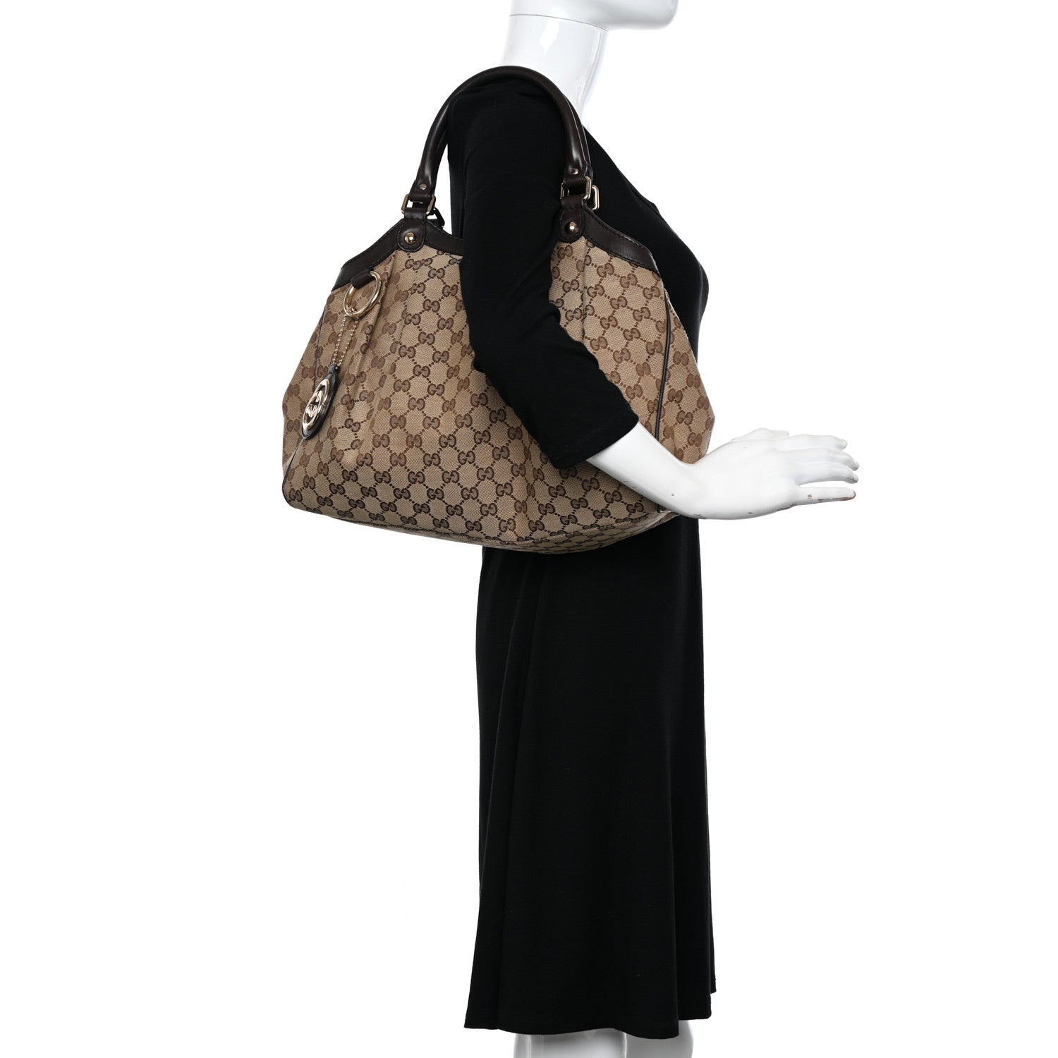Gucci Monogram Medium Sukey Tote Dark Brown 2 of 15