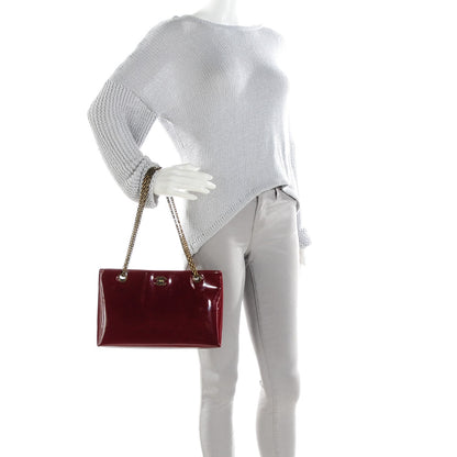 Chanel Patent Bijoux Chain Shoulder Bag Burgundy 2 of 7