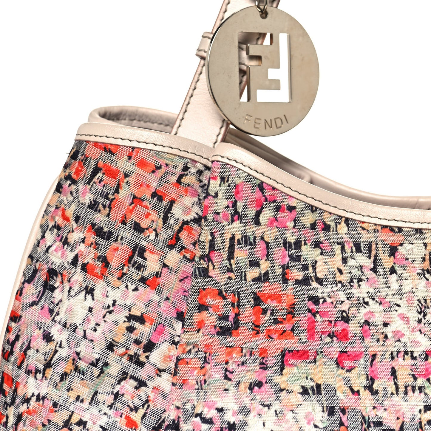 Zucchino Vitello Floral Forever Chef Shoulder Bag Rosa Papaya Rosa Confetto