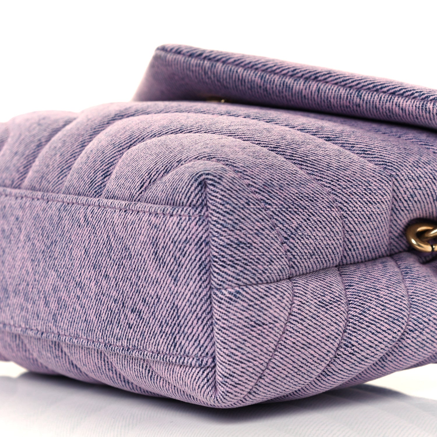Saint Laurent Denim Y Quilted Monogram Toy Loulou Crossbody Bag Bleached Lilac 11 of 12
