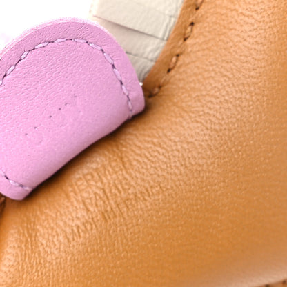 Hermes Milo Lambskin Grigri Rodeo Horse Bag Charm PM Sesame Mauve Sylvestre Craie 3 of 5