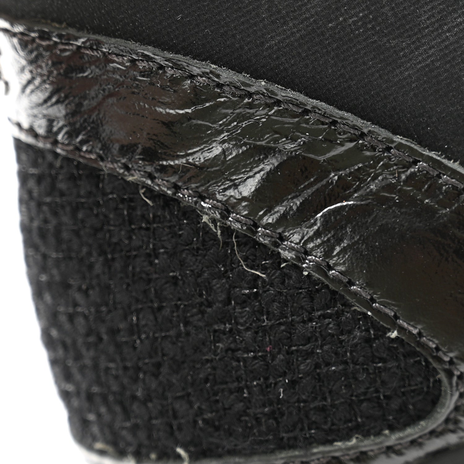 Chanel Tweed Patent Calfskin Sneaker High Boots 38.5 Black 10 of 10