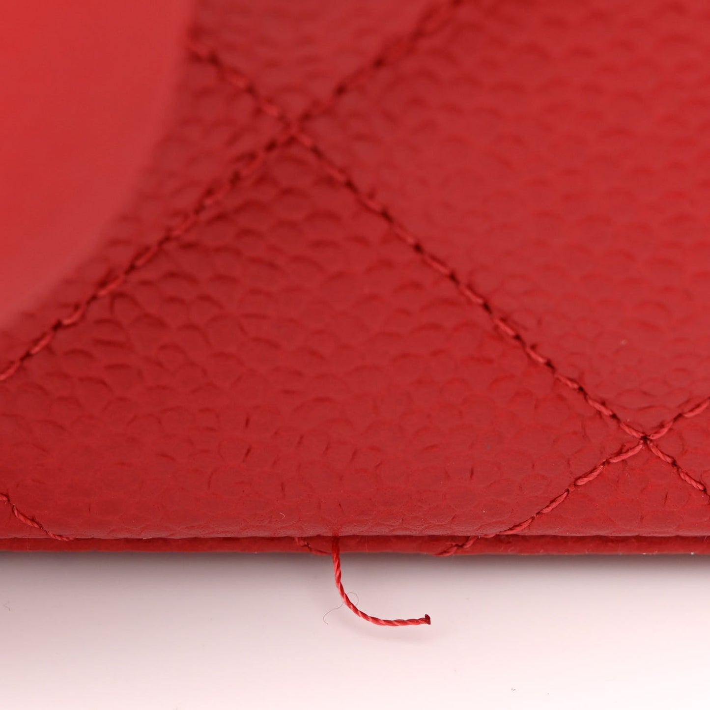 Caviar Quilted Jumbo Double Flap Red