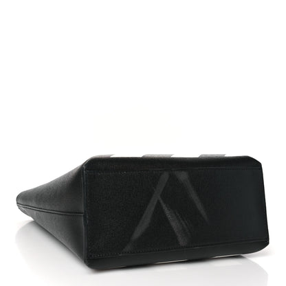 Off-White Saffiano Striped Diag Binder Crossbody Black White 4 of 12