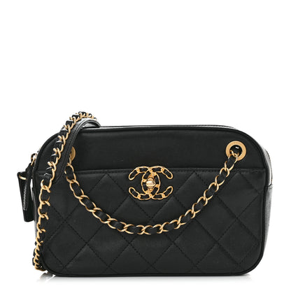 Chanel Goatskin Quilted Chanel 19 Camera Case Black 1 of 10
