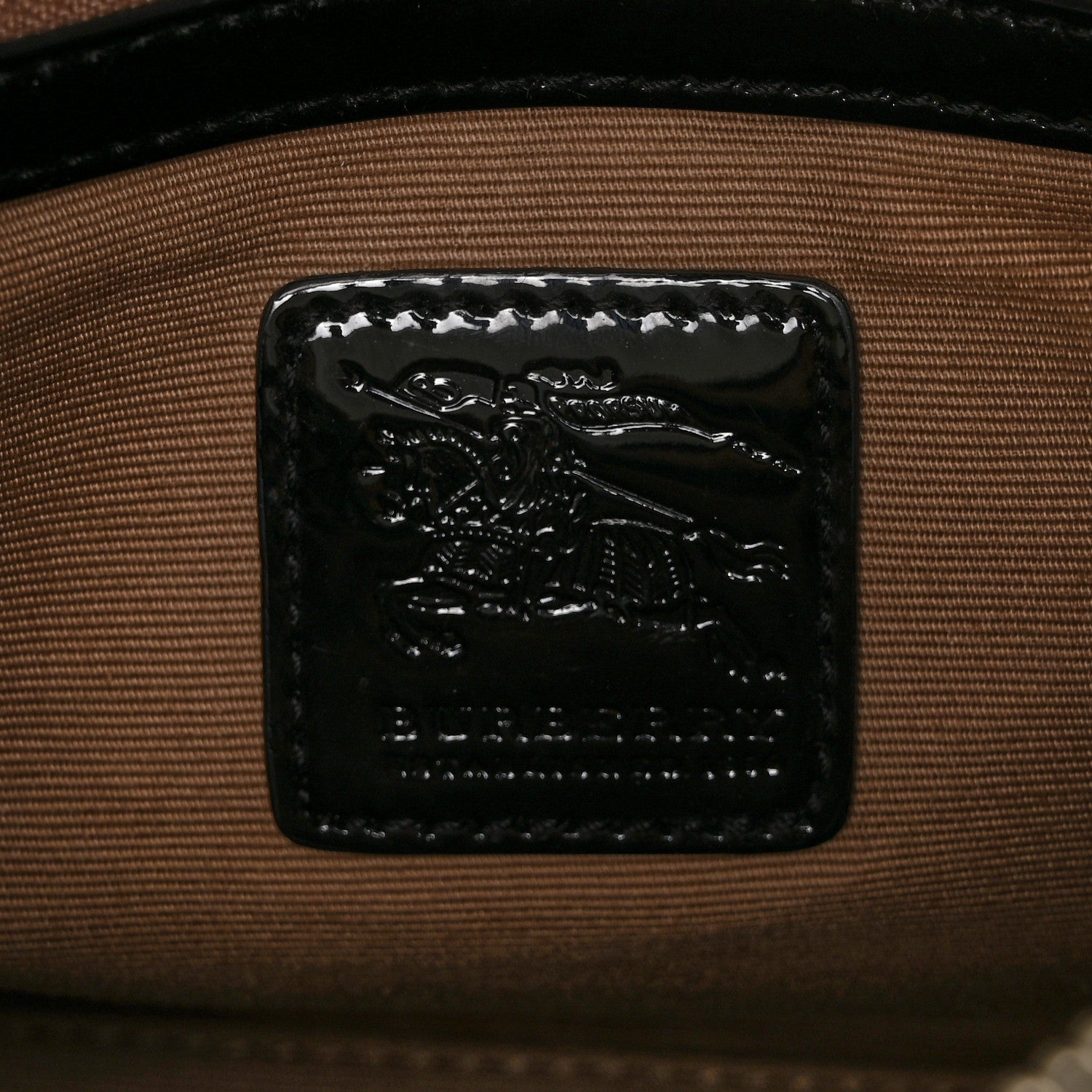 Burberry Supernova Check Patent Small Chester Bowling Bag Black 10 of 19