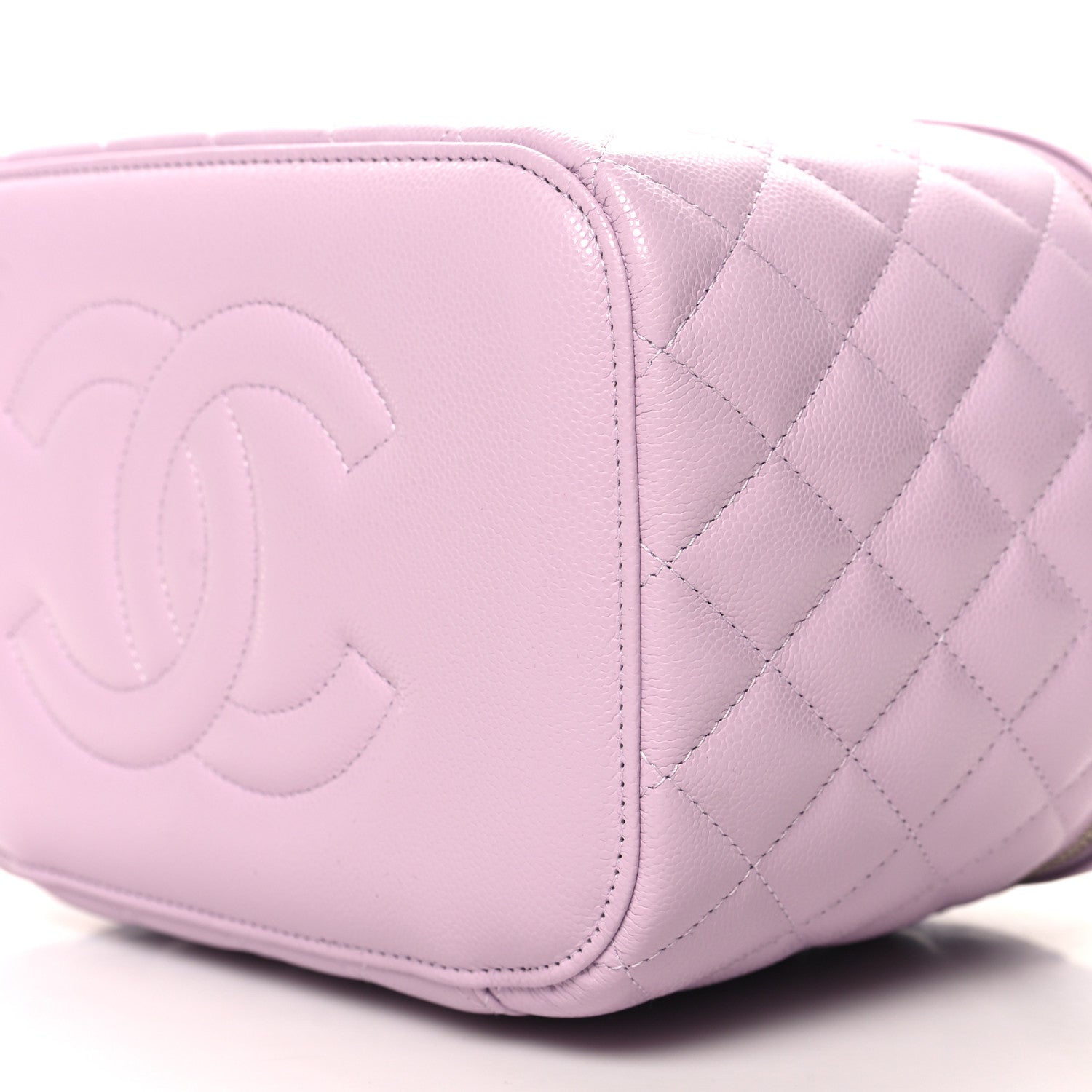 Chanel Caviar Quilted Large Vanity Pouch Light Purple 10 of 11