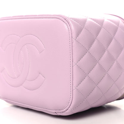 Chanel Caviar Quilted Large Vanity Pouch Light Purple 10 of 11